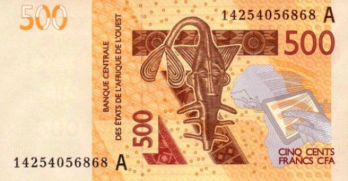 Billet de collection Etats Afrique de l'ouest Côte d'Ivoire 500 francs année 2014 pick 119c UNC