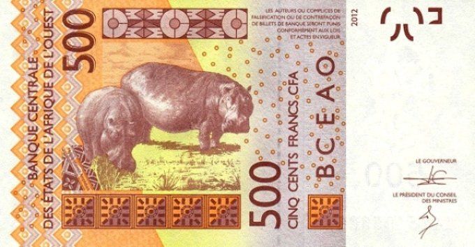 Billet de collection Etats Afrique de l'ouest Côte d'Ivoire 500 francs année 2014 pick 119c UNC